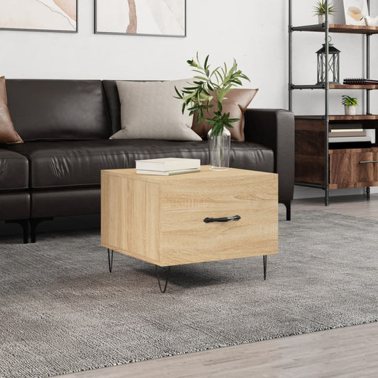 Coffee table, sonoma oak, 50x50x40 cm, processed wood