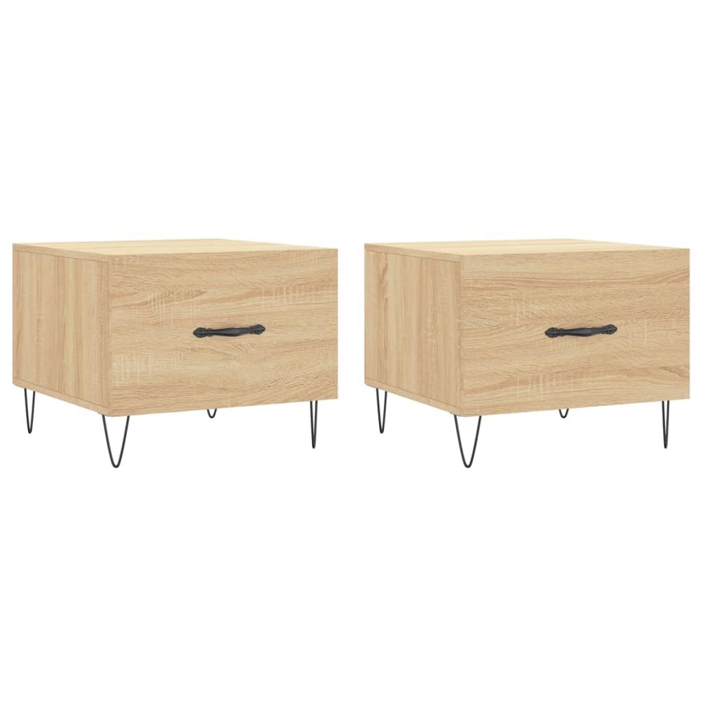 Coffee tables 2 pcs. sonoma oak 50x50x40 cm composite wood