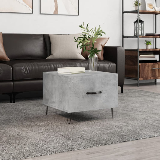 Coffee table, concrete gray, 50x50x40 cm, composite wood