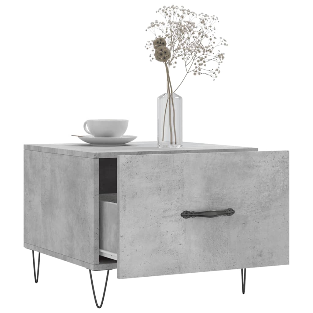 Coffee tables, 2 pcs., concrete gray, 50x50x40 cm, composite wood