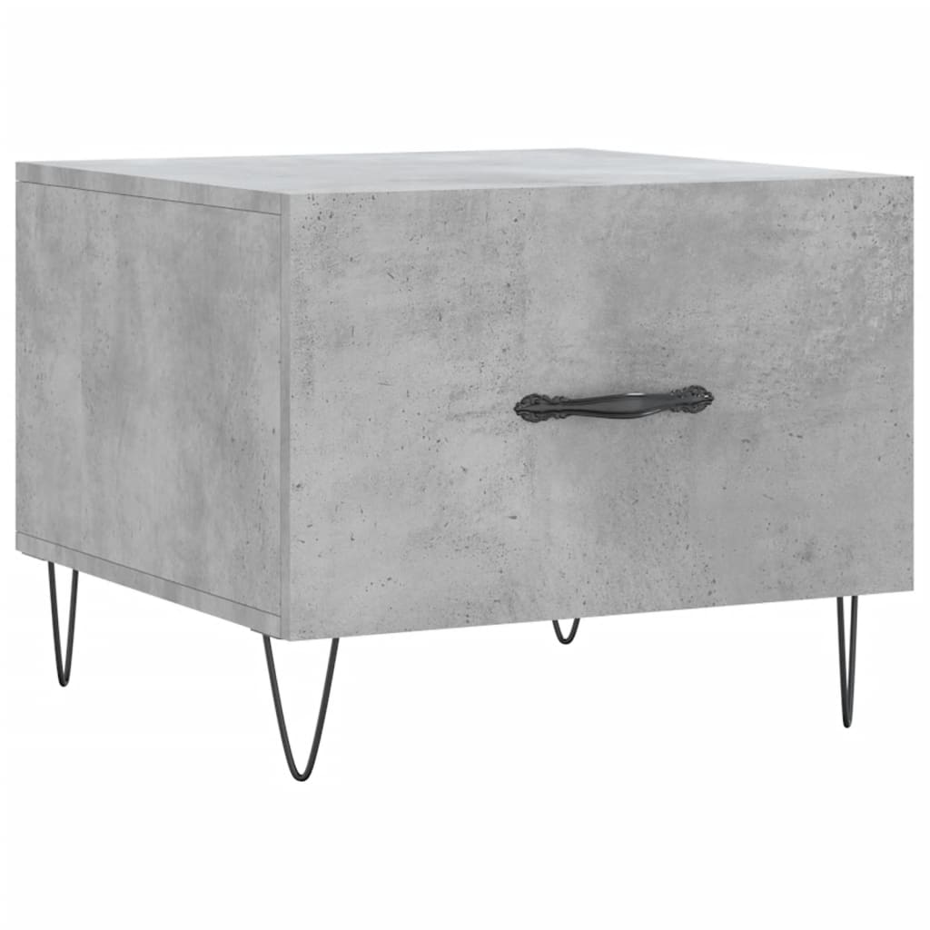 Coffee tables, 2 pcs., concrete gray, 50x50x40 cm, composite wood