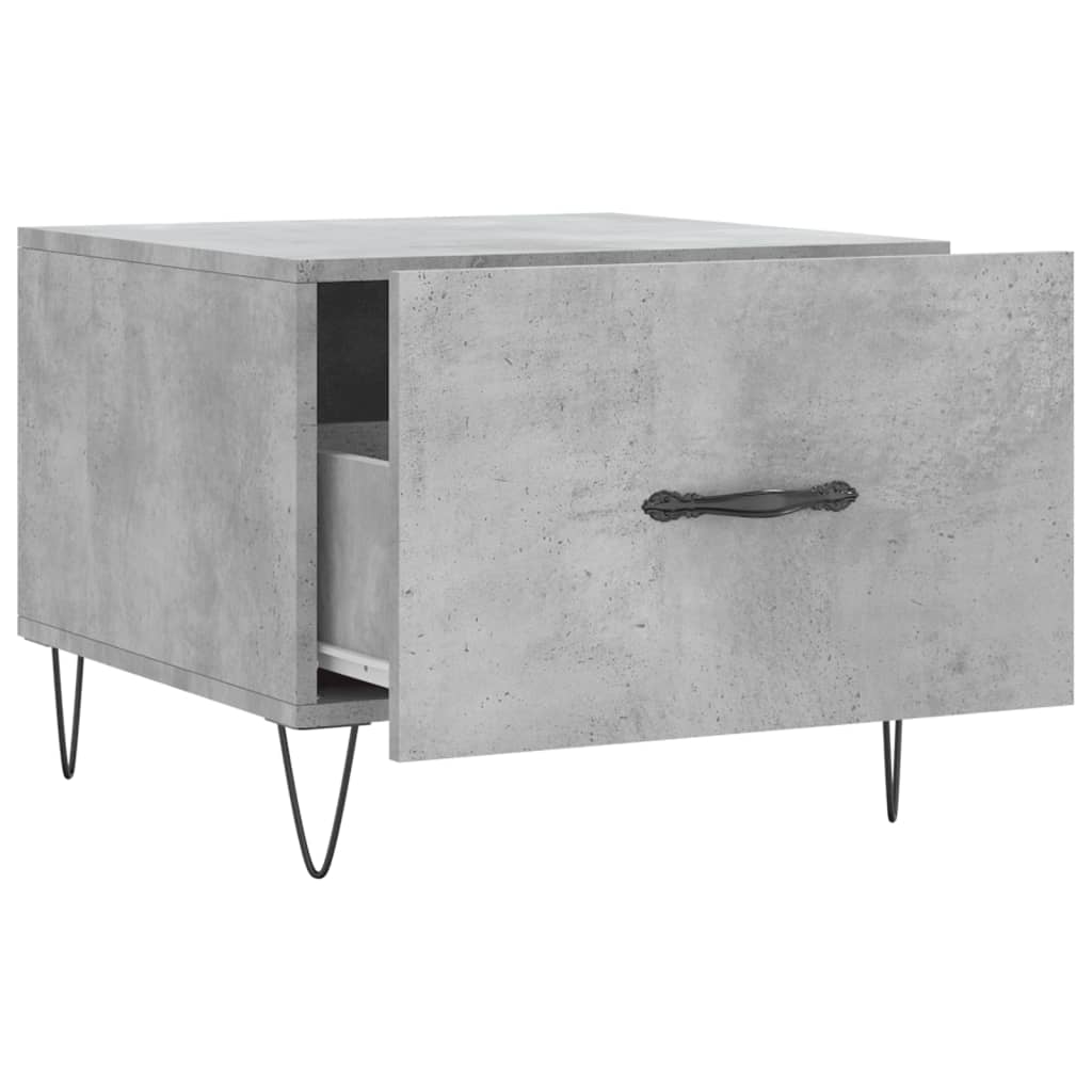 Coffee tables, 2 pcs., concrete gray, 50x50x40 cm, composite wood
