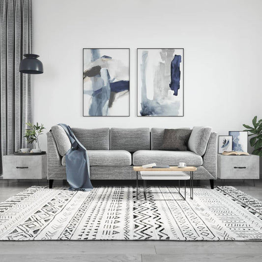 Coffee tables, 2 pcs., concrete gray, 50x50x40 cm, composite wood