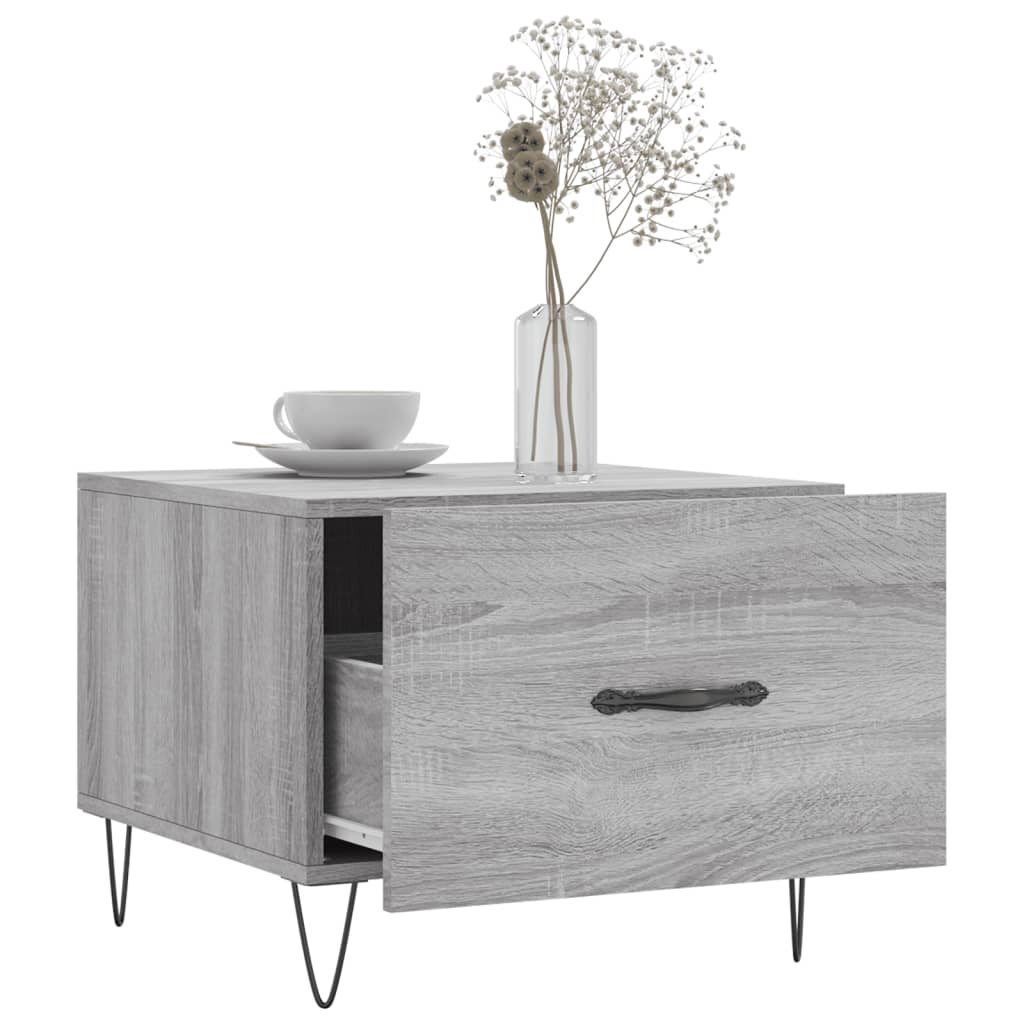 Coffee table, sonoma grey, 50x50x40 cm, processed wood