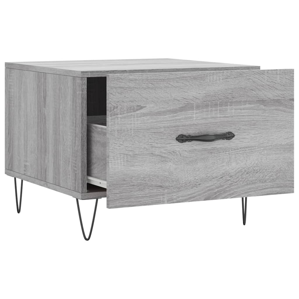 Coffee table, sonoma grey, 50x50x40 cm, processed wood