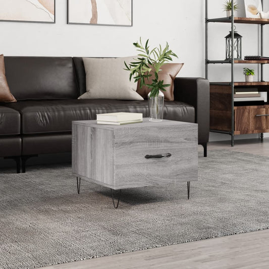 Coffee table, sonoma grey, 50x50x40 cm, processed wood