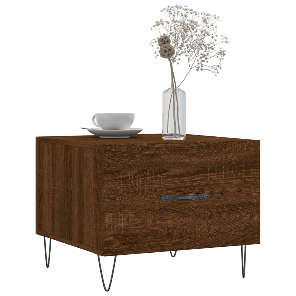 Coffee table, brown oak, 50x50x40 cm, processed wood