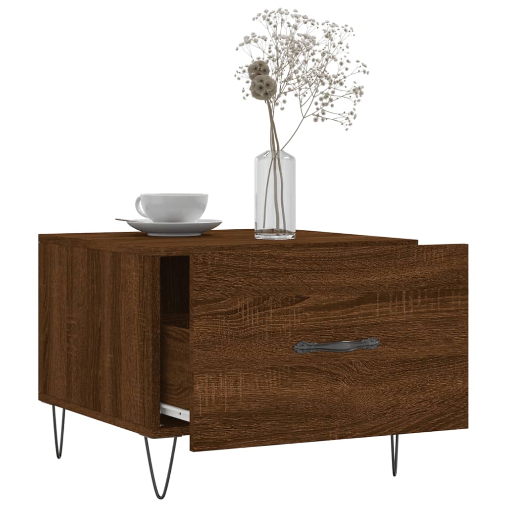 Coffee table, brown oak, 50x50x40 cm, processed wood