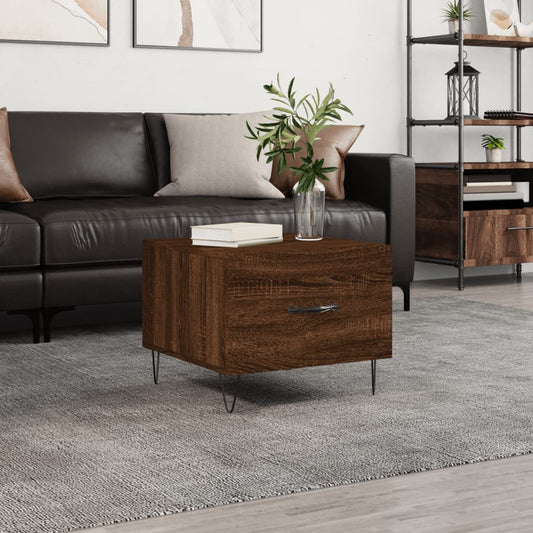 Coffee table, brown oak, 50x50x40 cm, processed wood
