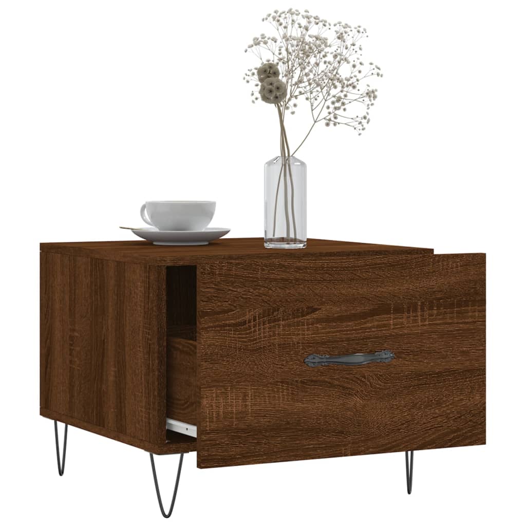 Coffee tables, 2 pcs. brown oak, 50x50x40 cm, composite wood