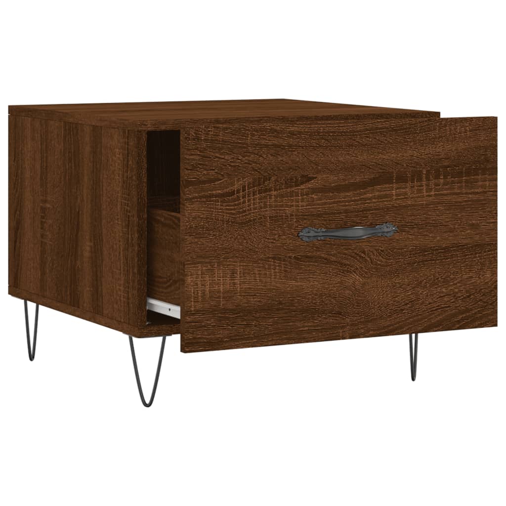 Coffee tables, 2 pcs. brown oak, 50x50x40 cm, composite wood