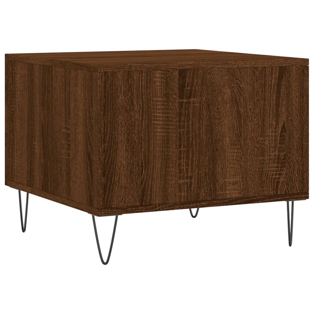 Coffee tables, 2 pcs. brown oak, 50x50x40 cm, composite wood