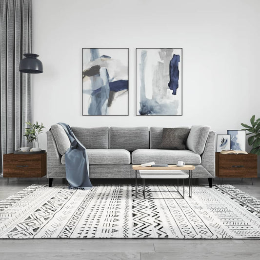 Coffee tables, 2 pcs. brown oak, 50x50x40 cm, composite wood
