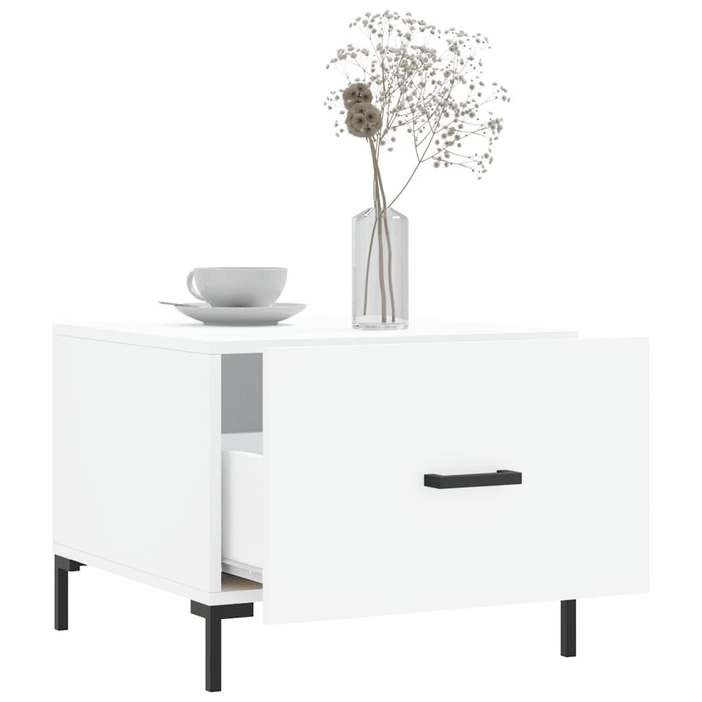 Coffee tables, 2 pcs., white, 50x50x40 cm, composite wood