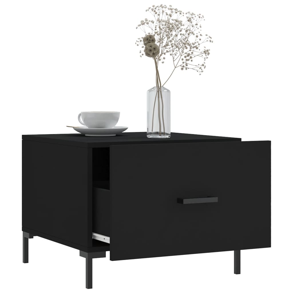 Coffee table, black, 50x50x40 cm, composite wood