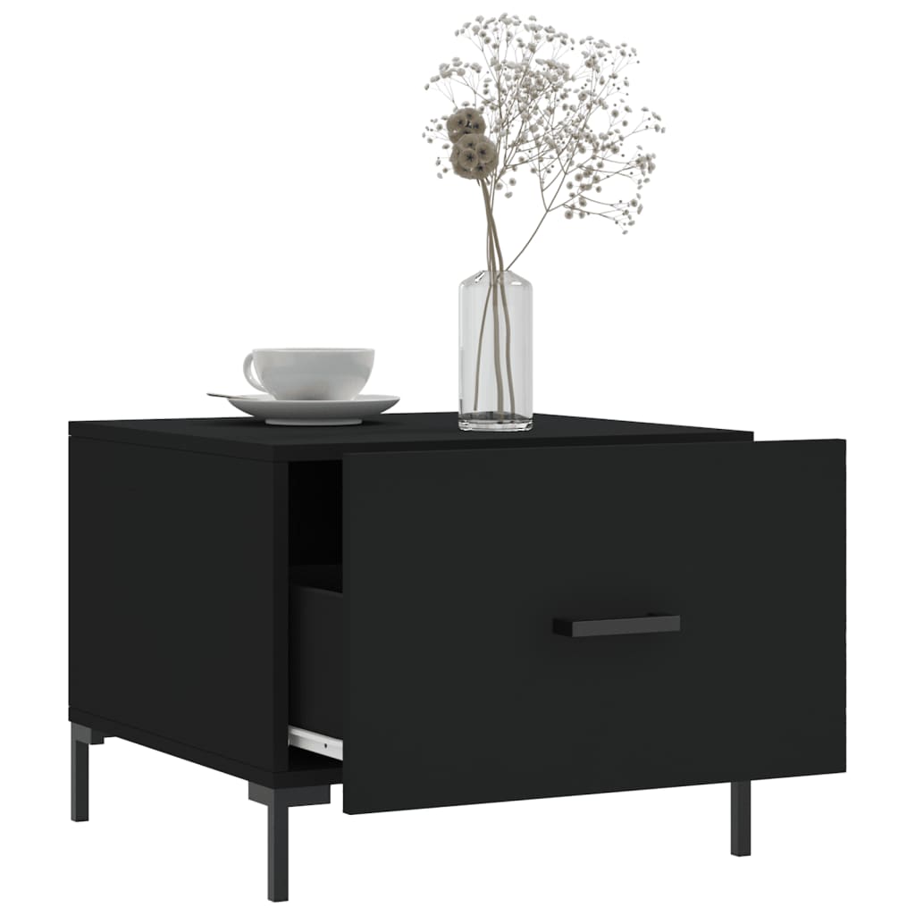 Coffee tables, 2 pcs., black, 50x50x40 cm, composite wood