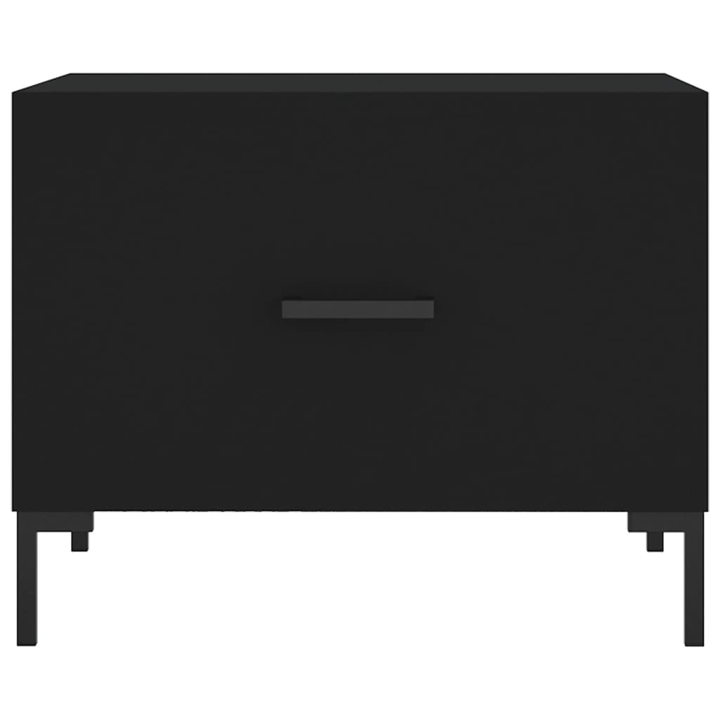 Coffee tables, 2 pcs., black, 50x50x40 cm, composite wood
