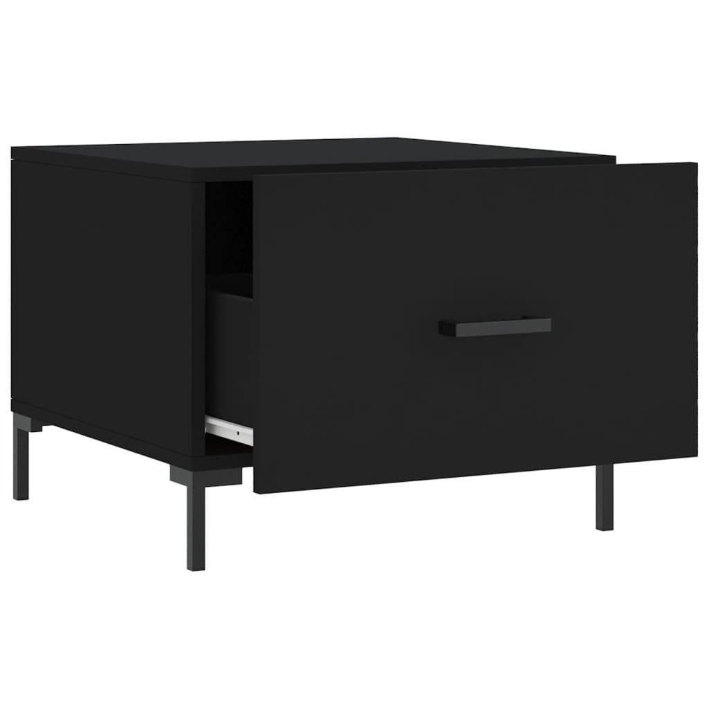 Coffee tables, 2 pcs., black, 50x50x40 cm, composite wood