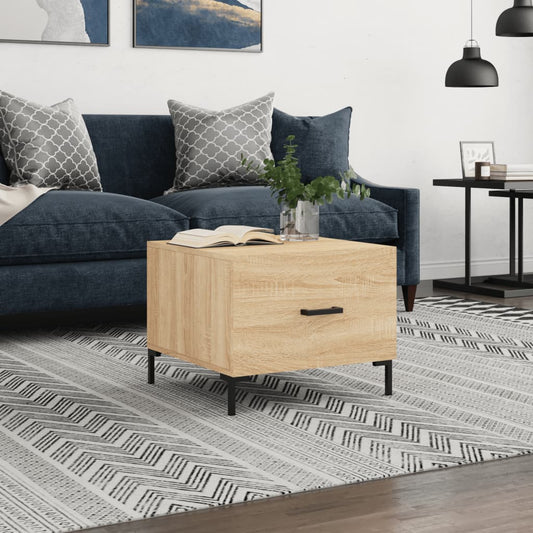 Coffee table, sonoma oak, 50x50x40 cm, processed wood