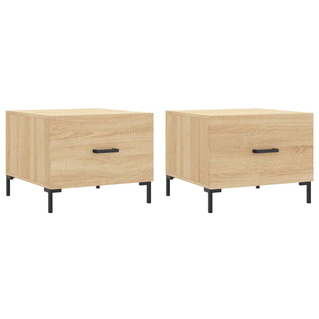 Coffee tables 2 pcs. sonoma oak 50x50x40 cm composite wood