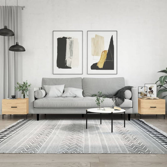 Coffee tables 2 pcs. sonoma oak 50x50x40 cm composite wood