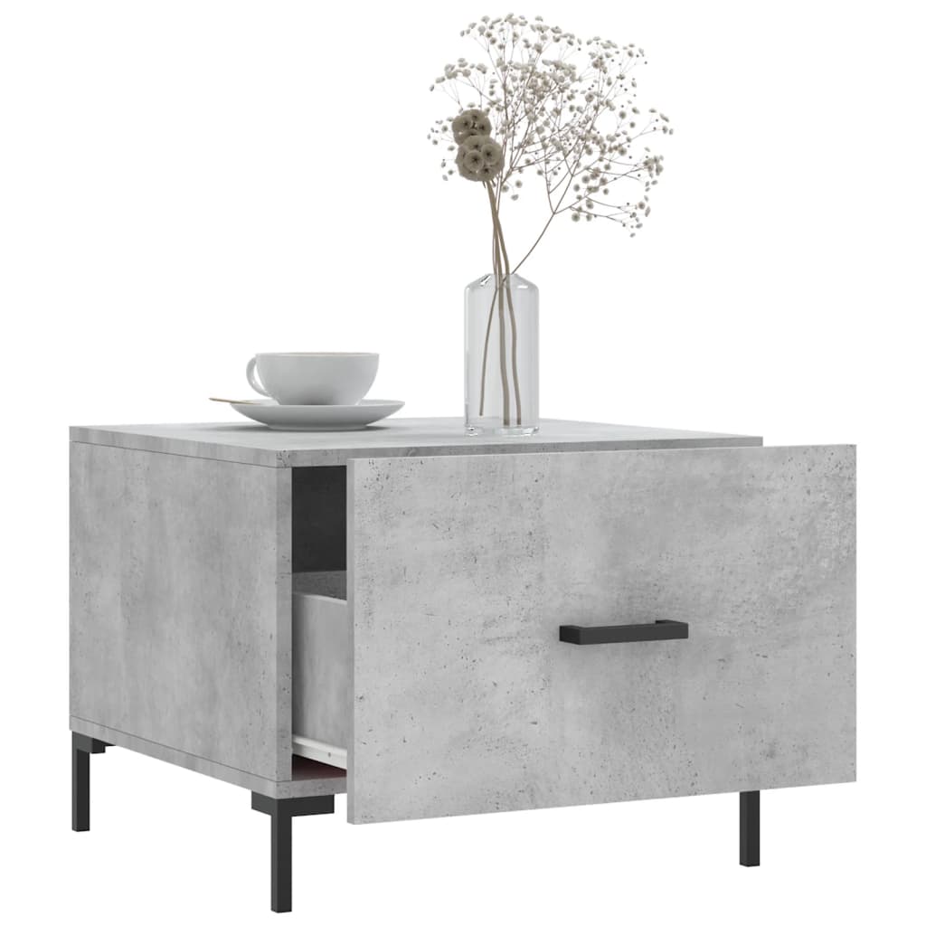 Coffee table, concrete gray, 50x50x40 cm, composite wood