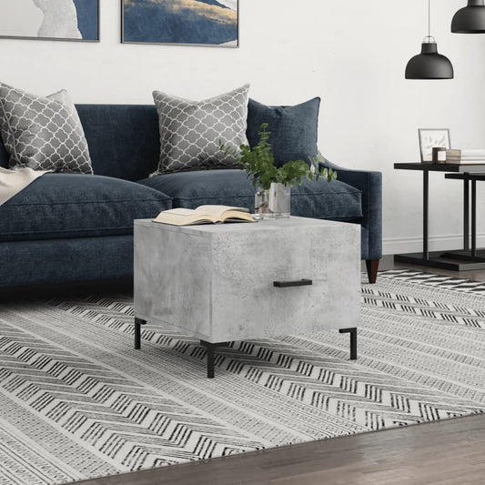 Coffee table, concrete gray, 50x50x40 cm, composite wood
