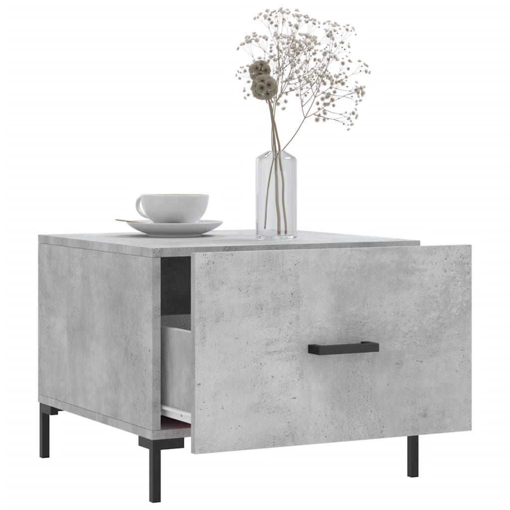 Coffee tables, 2 pcs., concrete gray, 50x50x40 cm, composite wood