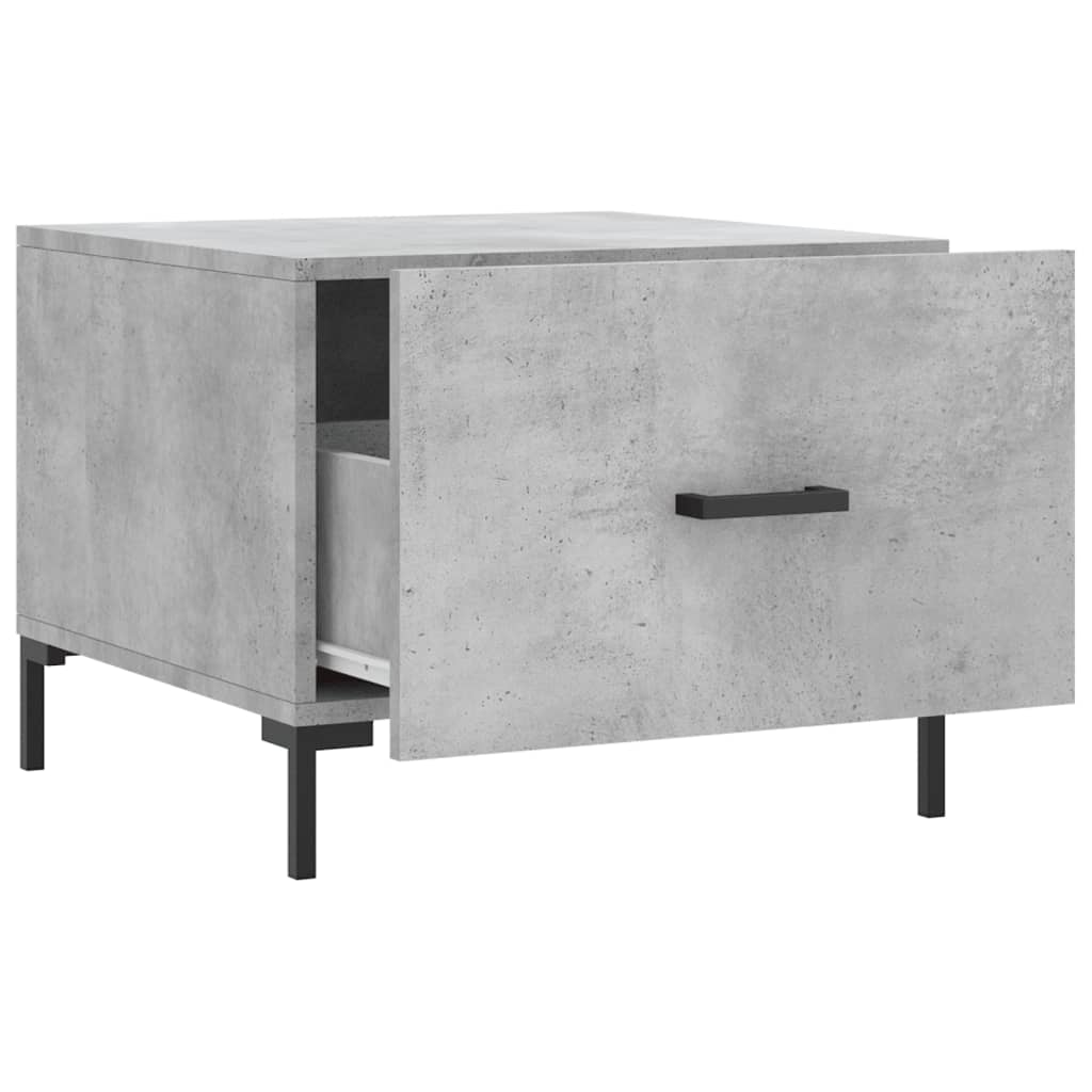 Coffee tables, 2 pcs., concrete gray, 50x50x40 cm, composite wood