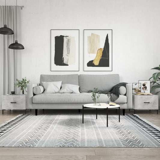 Coffee tables, 2 pcs., concrete gray, 50x50x40 cm, composite wood