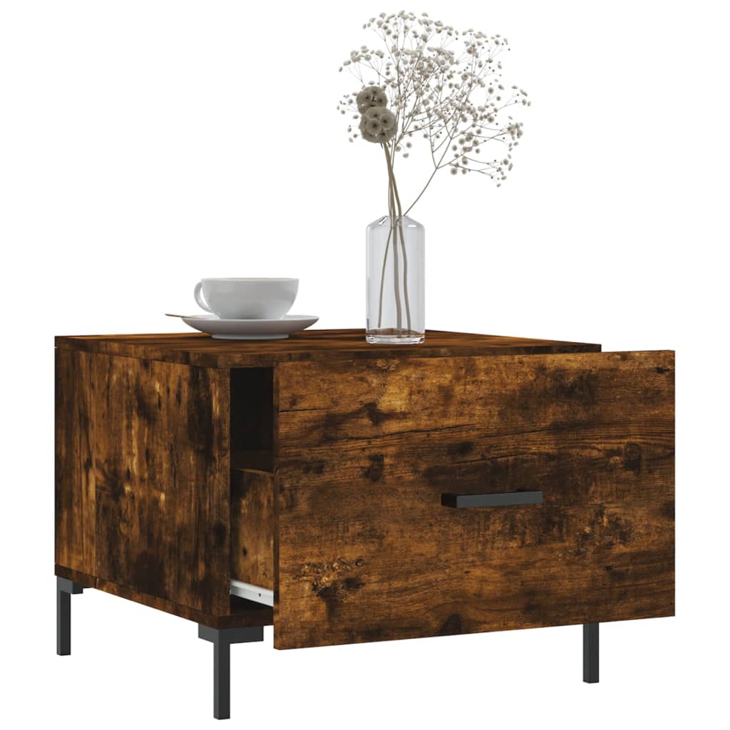Coffee table, smoky oak, 50x50x40 cm, processed wood