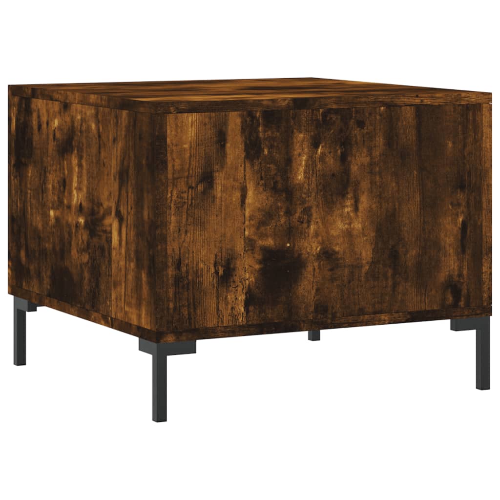 Coffee tables 2 pcs. smoky oak 50x50x40 cm composite wood