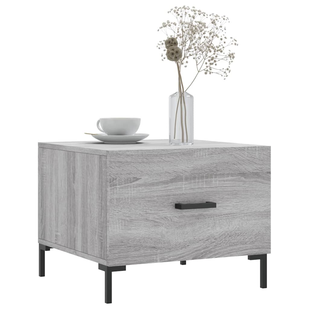Coffee table, sonoma grey, 50x50x40 cm, processed wood