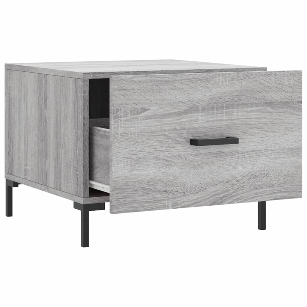 Coffee table, sonoma grey, 50x50x40 cm, processed wood