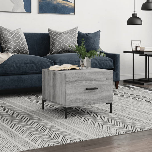 Coffee table, sonoma grey, 50x50x40 cm, processed wood
