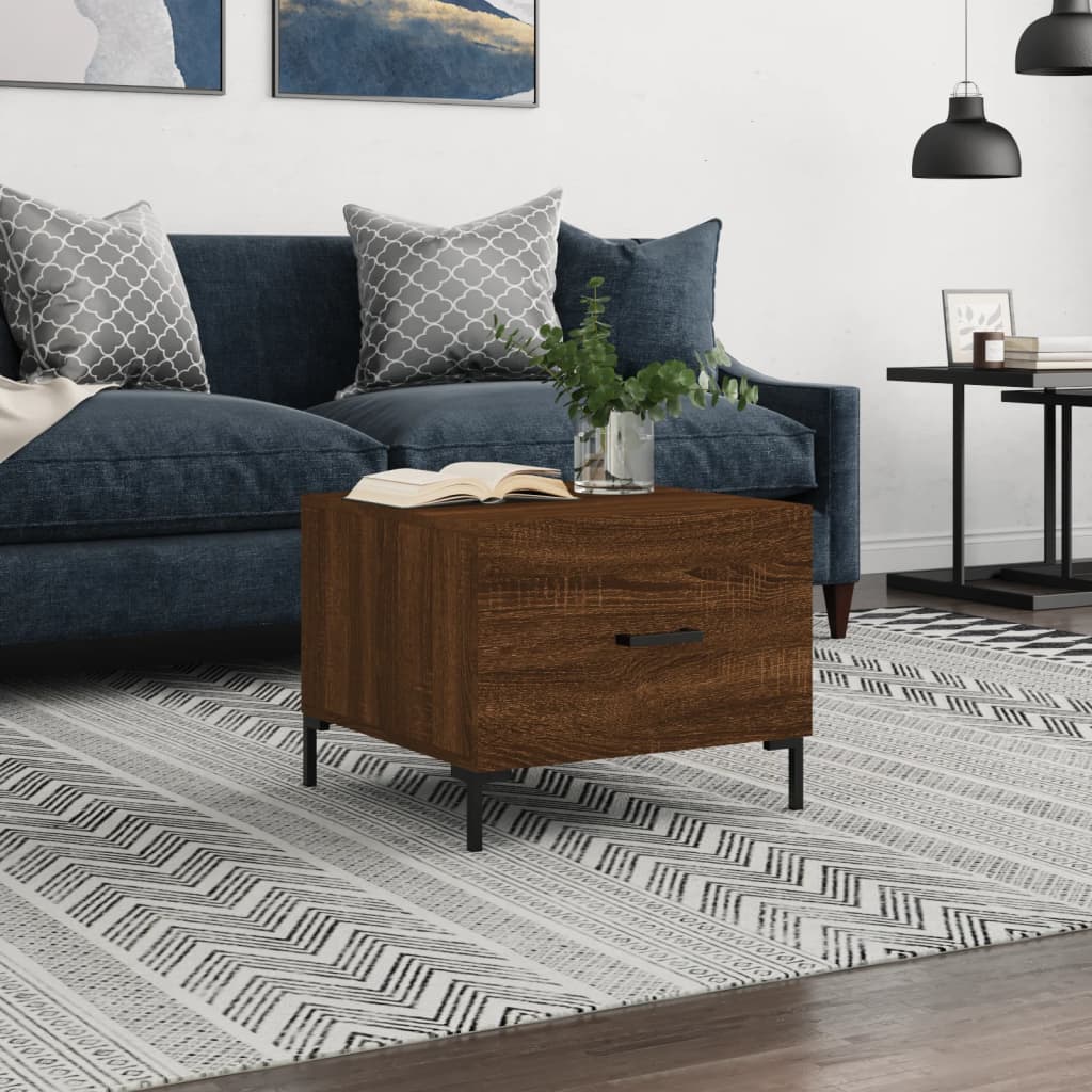 Coffee table, brown oak, 50x50x40 cm, processed wood