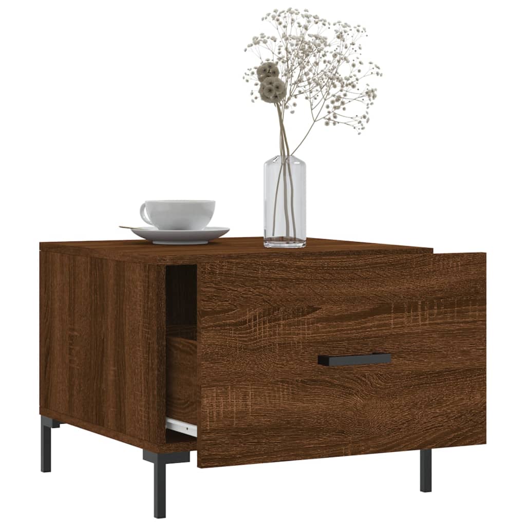 Coffee tables, 2 pcs. brown oak, 50x50x40 cm, composite wood