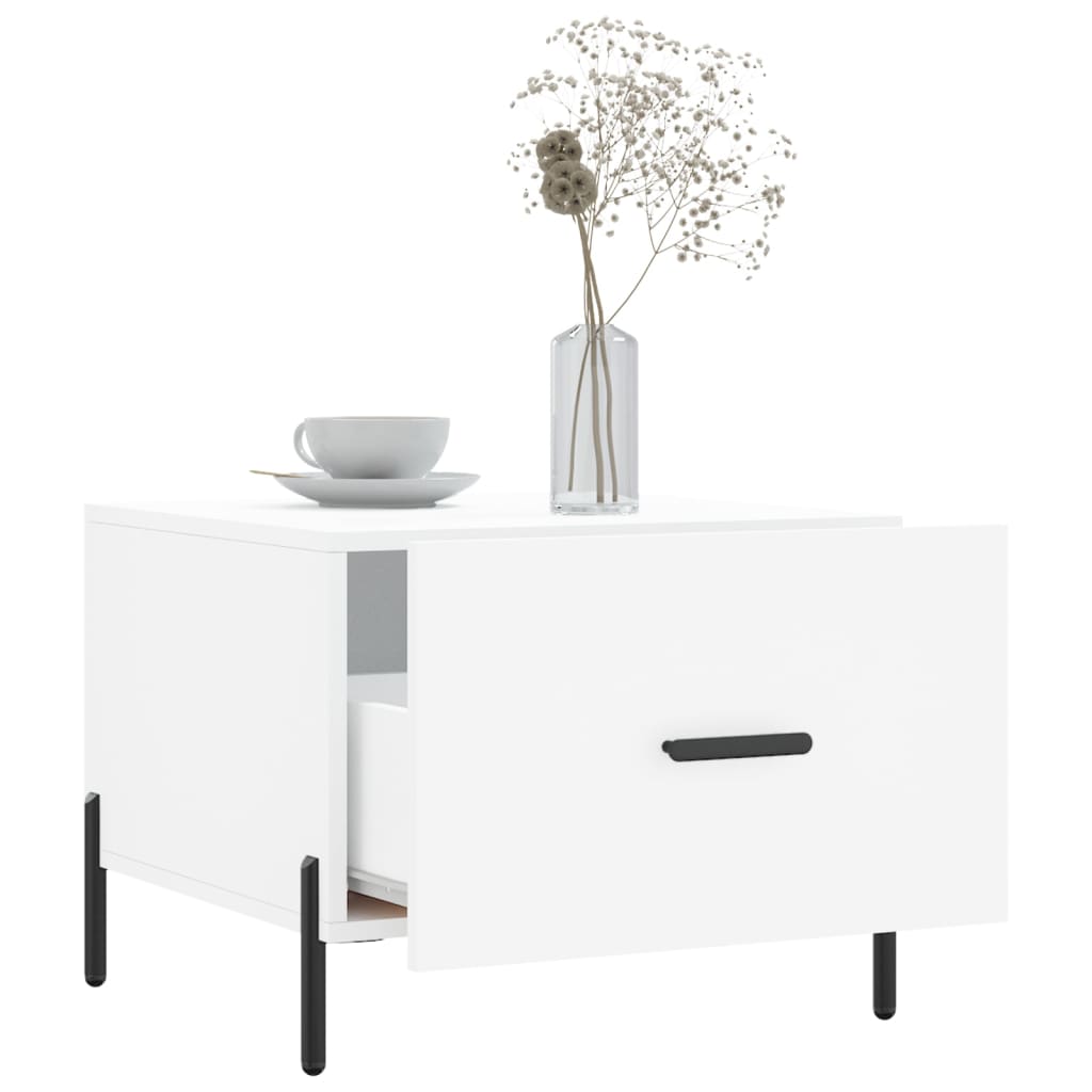 Coffee table, white, 50x50x40 cm, composite wood