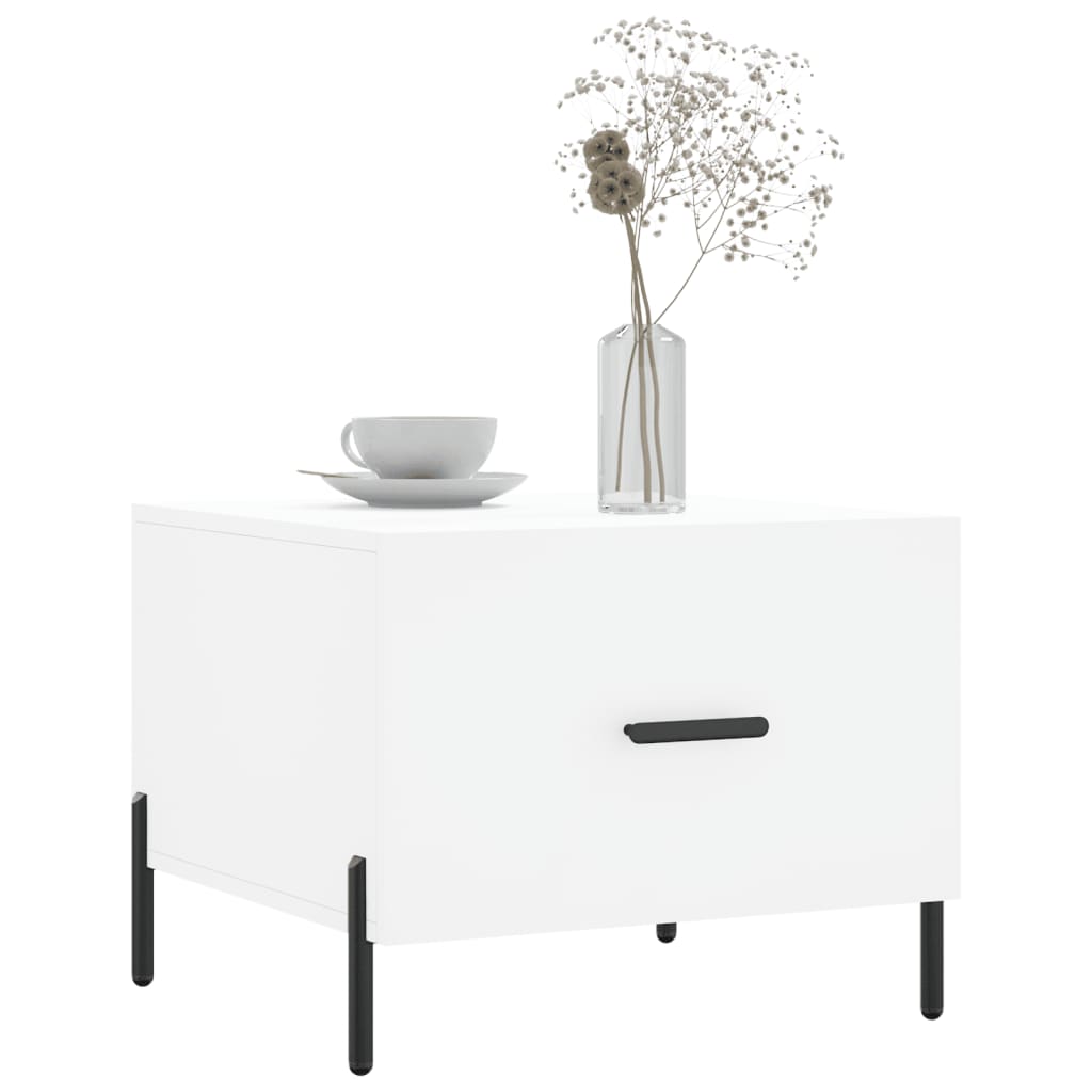 Coffee tables, 2 pcs., white, 50x50x40 cm, composite wood