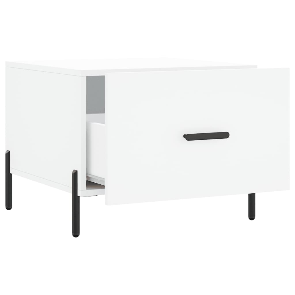 Coffee tables, 2 pcs., white, 50x50x40 cm, composite wood