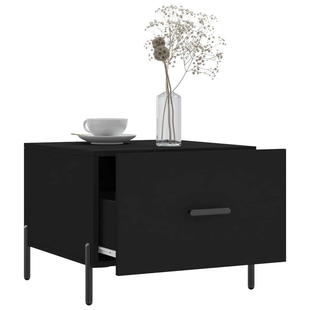Coffee table, black, 50x50x40 cm, composite wood