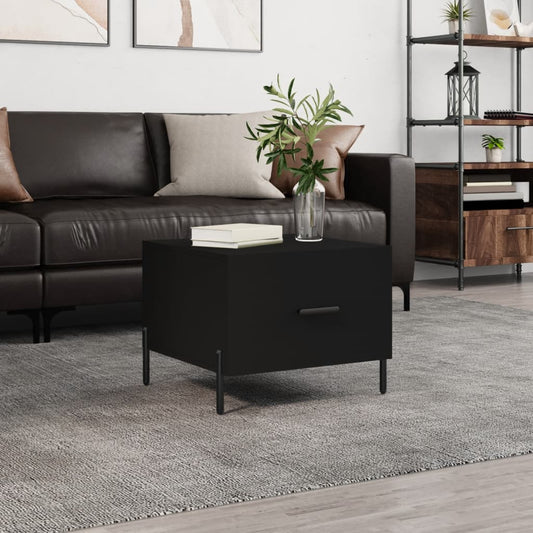 Coffee table, black, 50x50x40 cm, composite wood