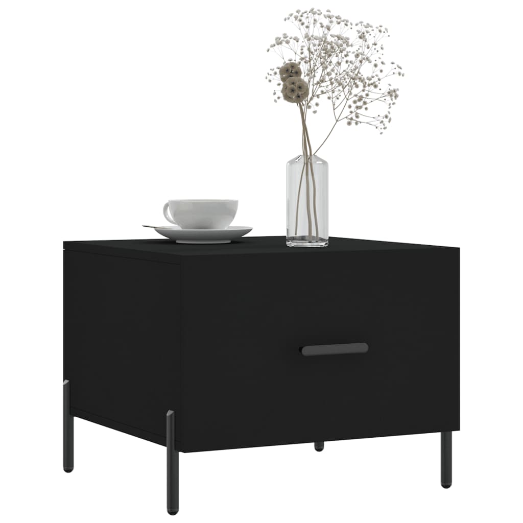 Coffee tables, 2 pcs., black, 50x50x40 cm, composite wood