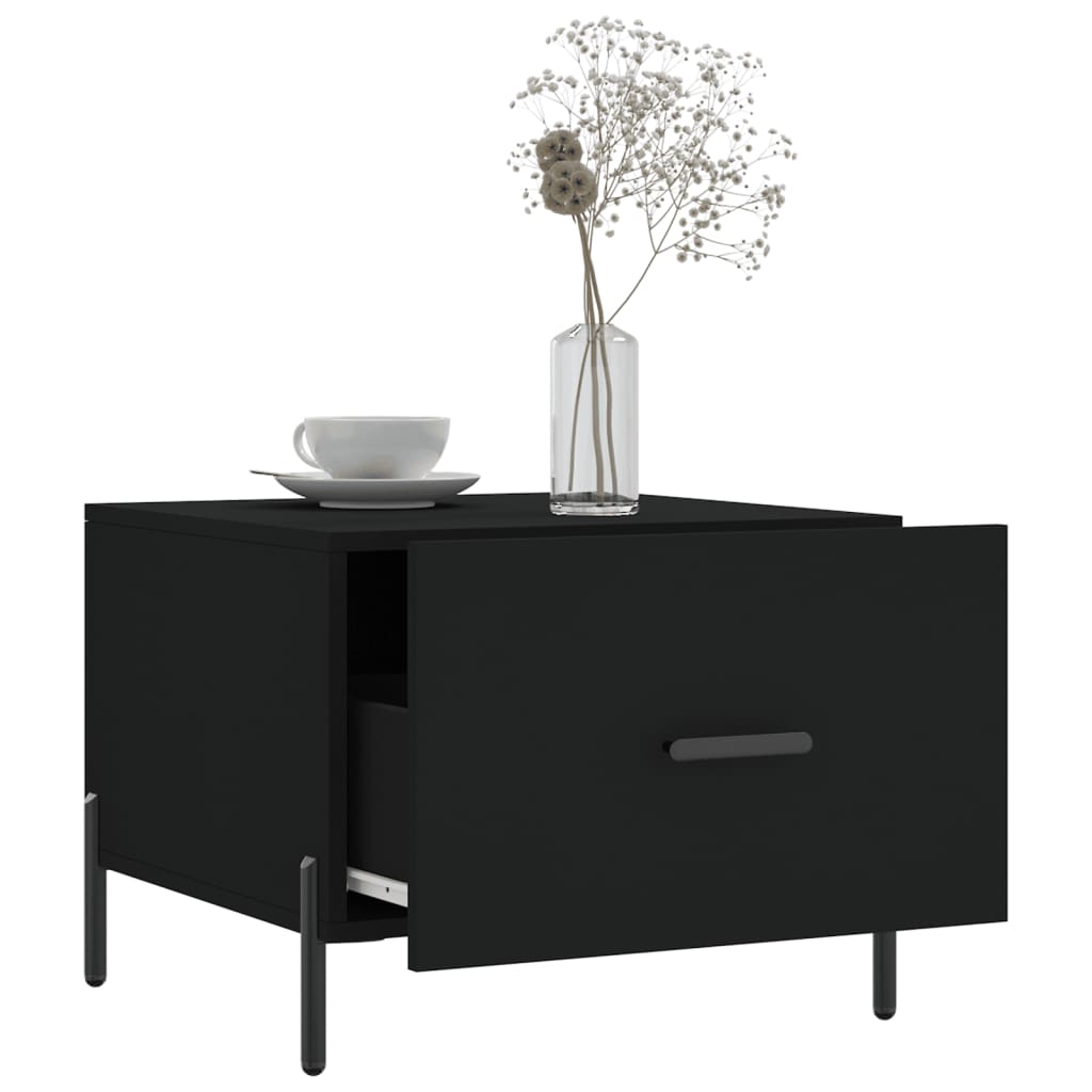 Coffee tables, 2 pcs., black, 50x50x40 cm, composite wood