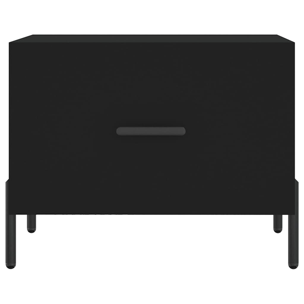 Coffee tables, 2 pcs., black, 50x50x40 cm, composite wood