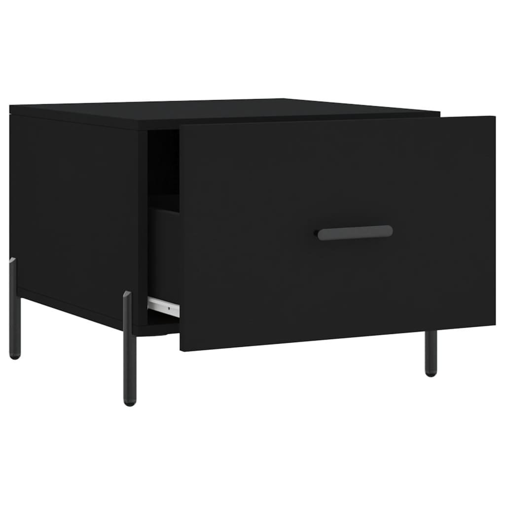 Coffee tables, 2 pcs., black, 50x50x40 cm, composite wood
