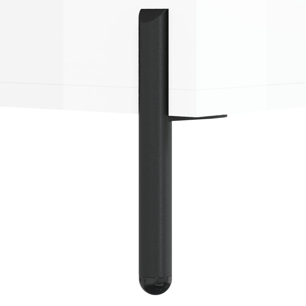 Coffee table, glossy white, 50x50x40 cm, composite wood
