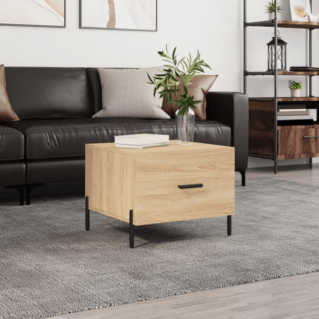 Coffee table, sonoma oak, 50x50x40 cm, processed wood