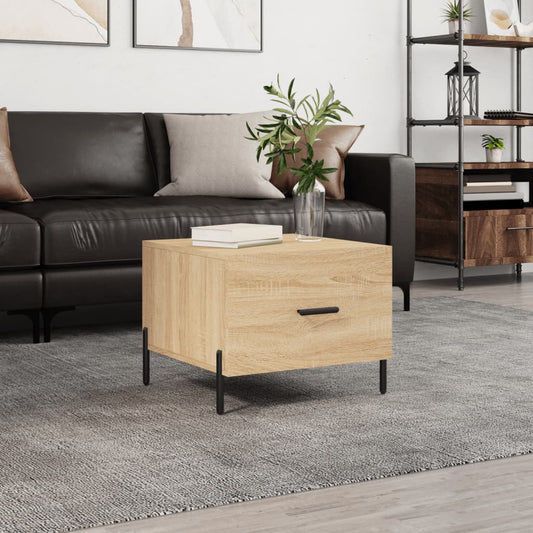 Coffee table, sonoma oak, 50x50x40 cm, processed wood