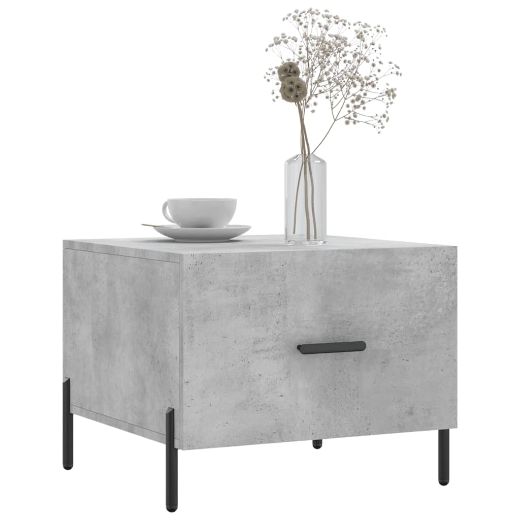 Coffee table, concrete gray, 50x50x40 cm, composite wood